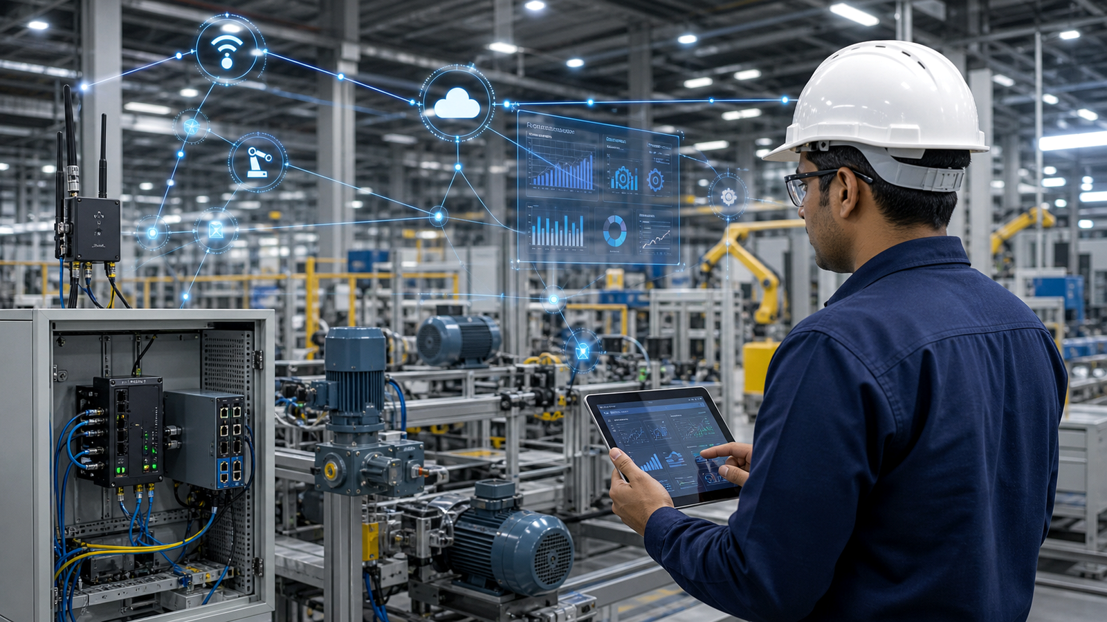 Cloud-Based Factory Alert System Industrial Dashboard Preview