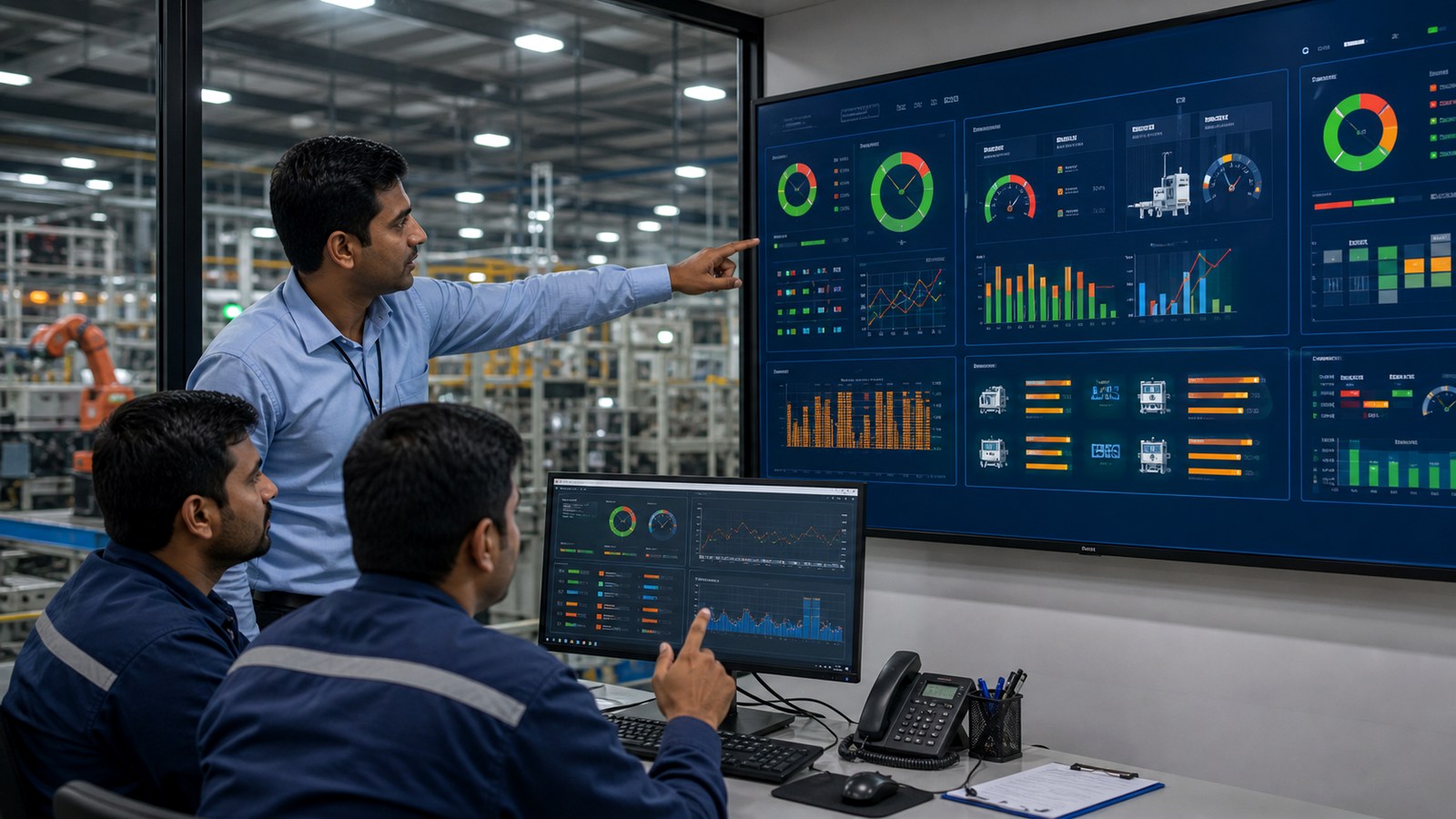Factory Machine Status Alert System Operational States and Alerts