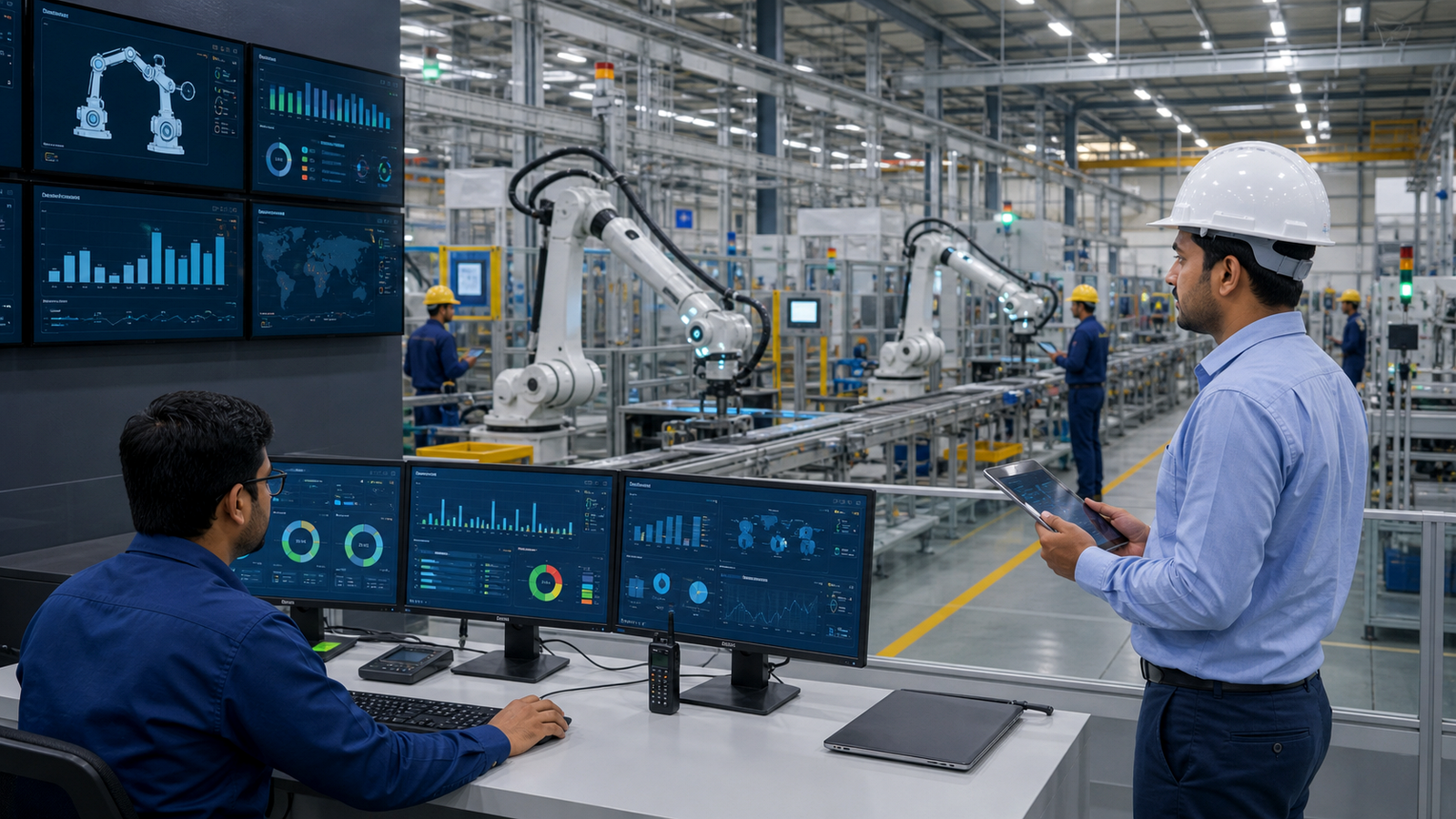 IIoT Machine Monitoring & Alerts Industrial Dashboard Preview