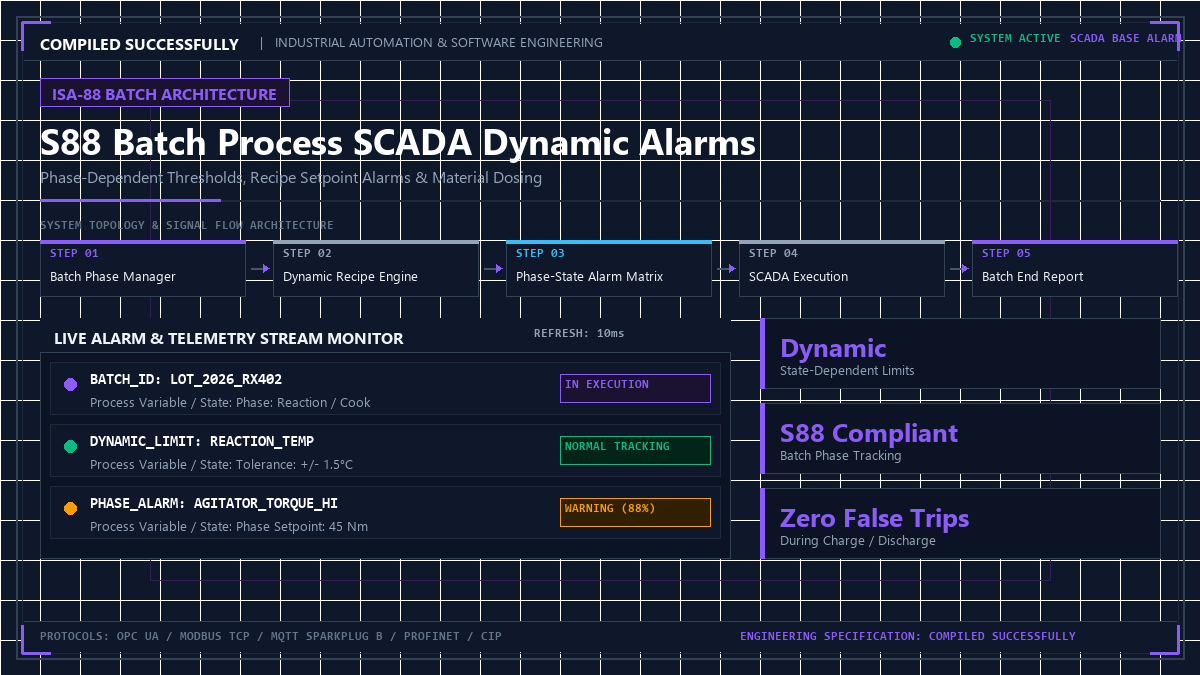 S88 Batch Process SCADA Dynamic Alarms