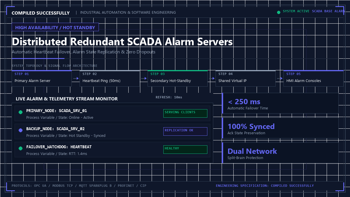 Distributed Redundant SCADA Alarm Servers
