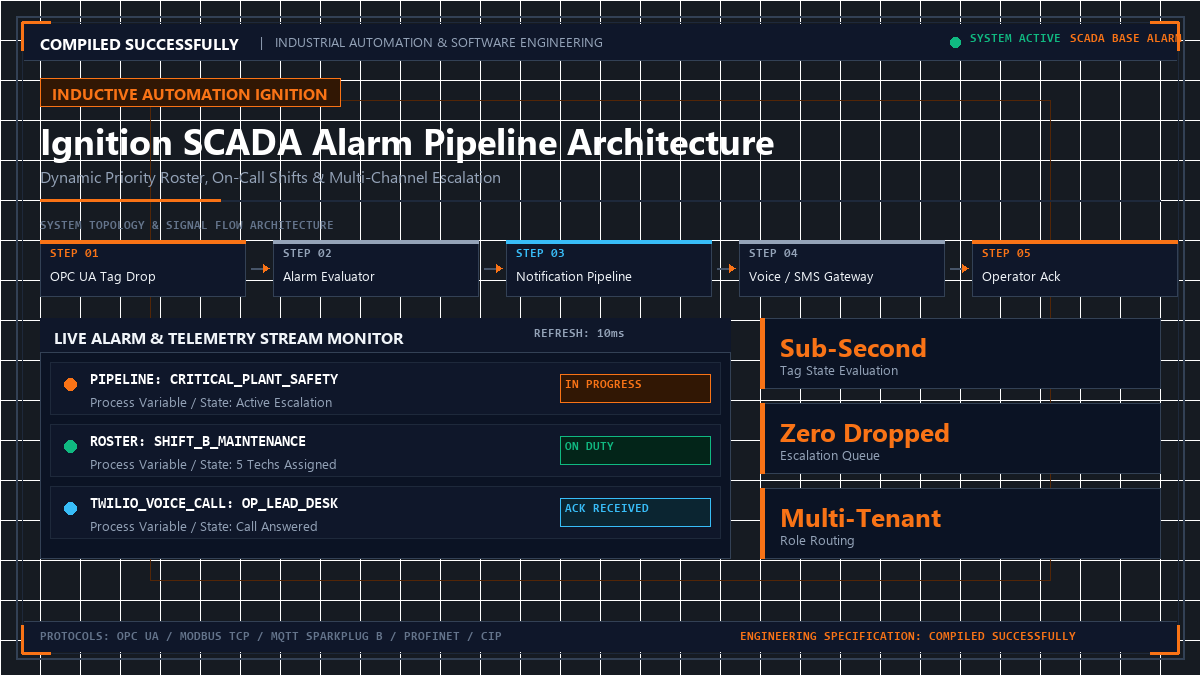 Ignition SCADA Alarm Pipeline Architecture