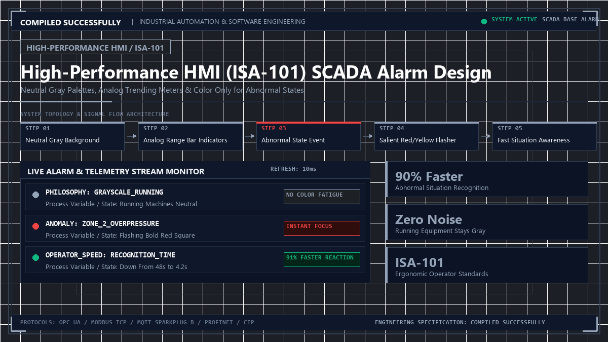 High-Performance HMI (ISA-101) SCADA Alarm Design
