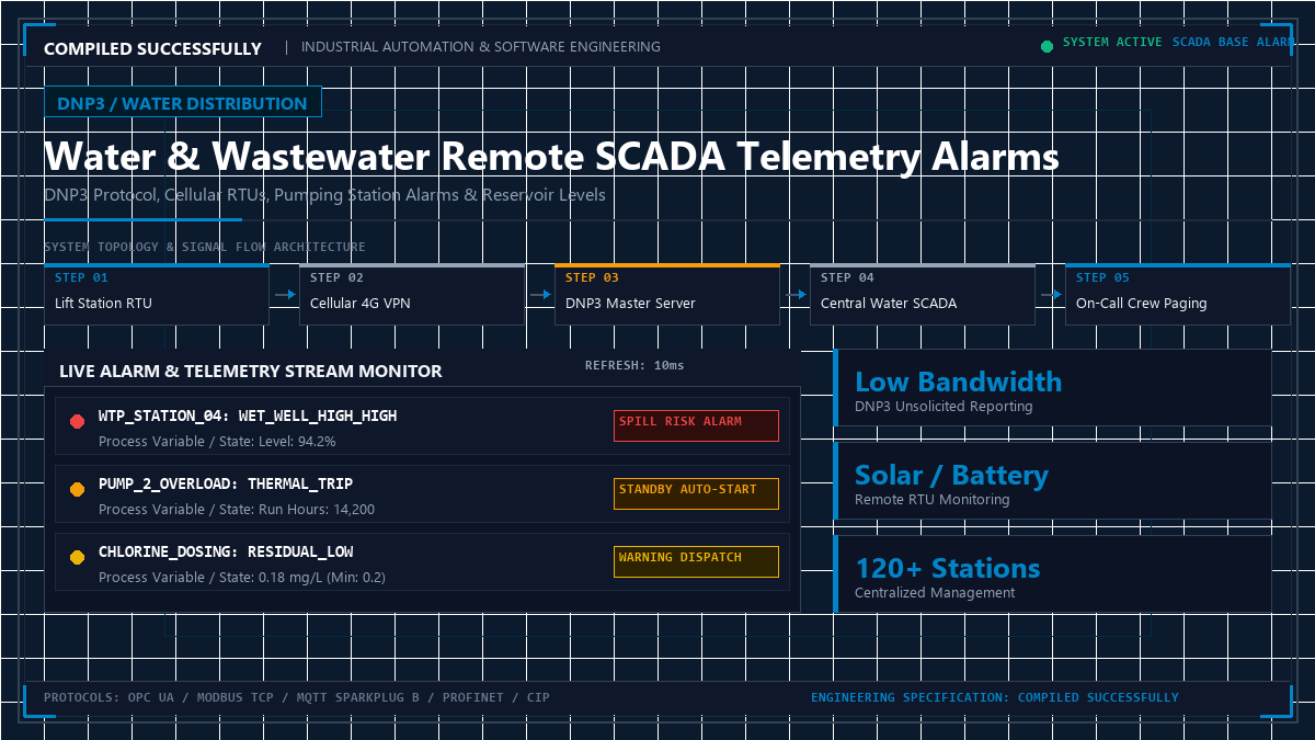 Water & Wastewater Remote SCADA Telemetry Alarms
