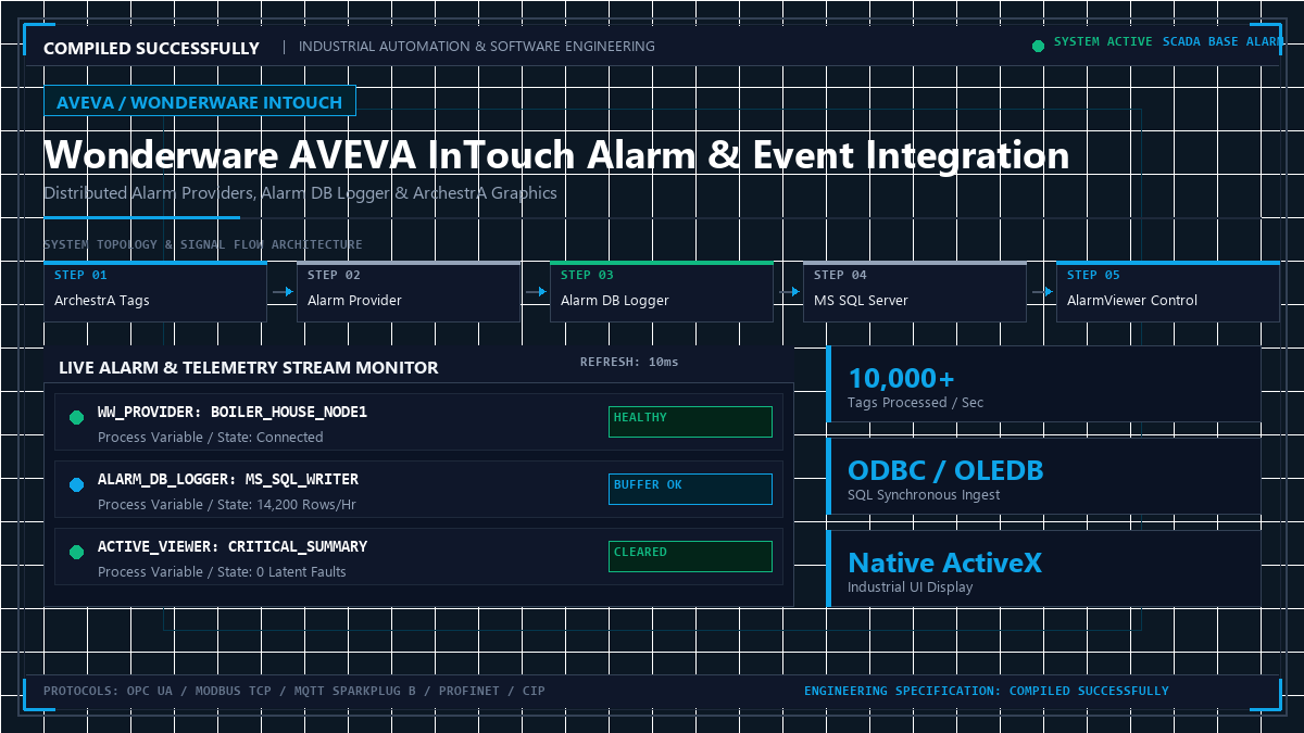 Wonderware AVEVA InTouch Alarm & Event Integration