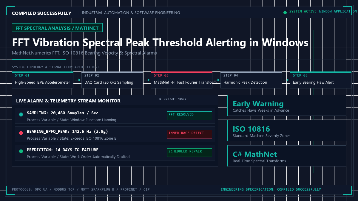 FFT Vibration Spectral Peak Threshold Alerting in Windows