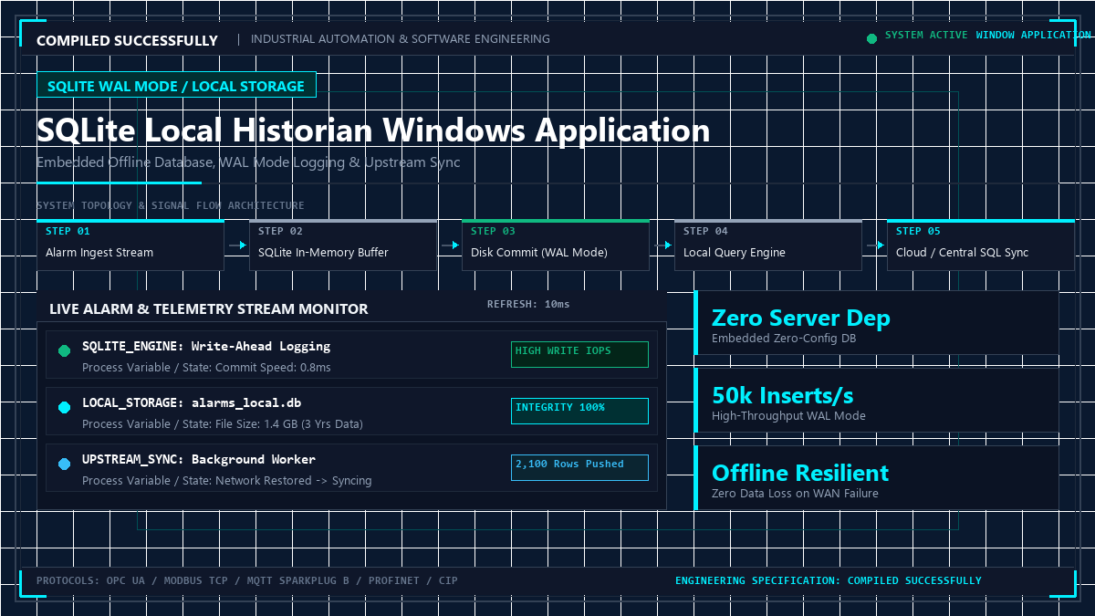 SQLite Local Historian Windows Application
